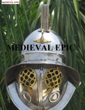 Roman Gladiator Helmet Medieval Armor Wearable Helmet