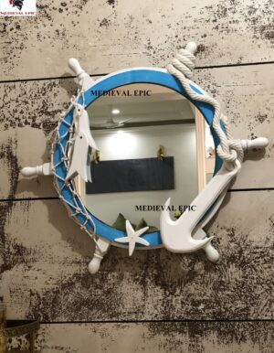 Ship Wheel Mirror with Highly Inspiring Decorative Design