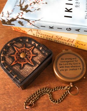 Engraved Brass Compass Personalized Gift