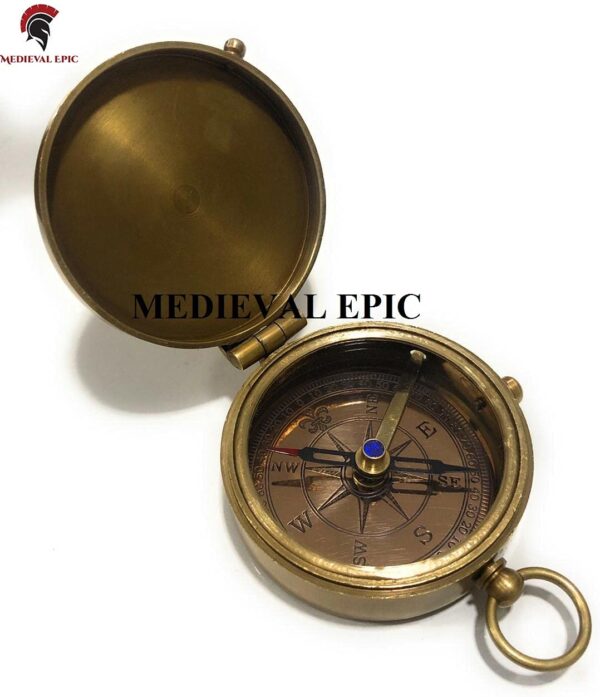 Brass Compass Follow Your Inner Quote Engraved Gift Compass - Image 3