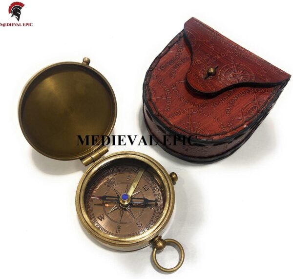 Brass Compass Follow Your Inner Quote Engraved Gift Compass - Image 7